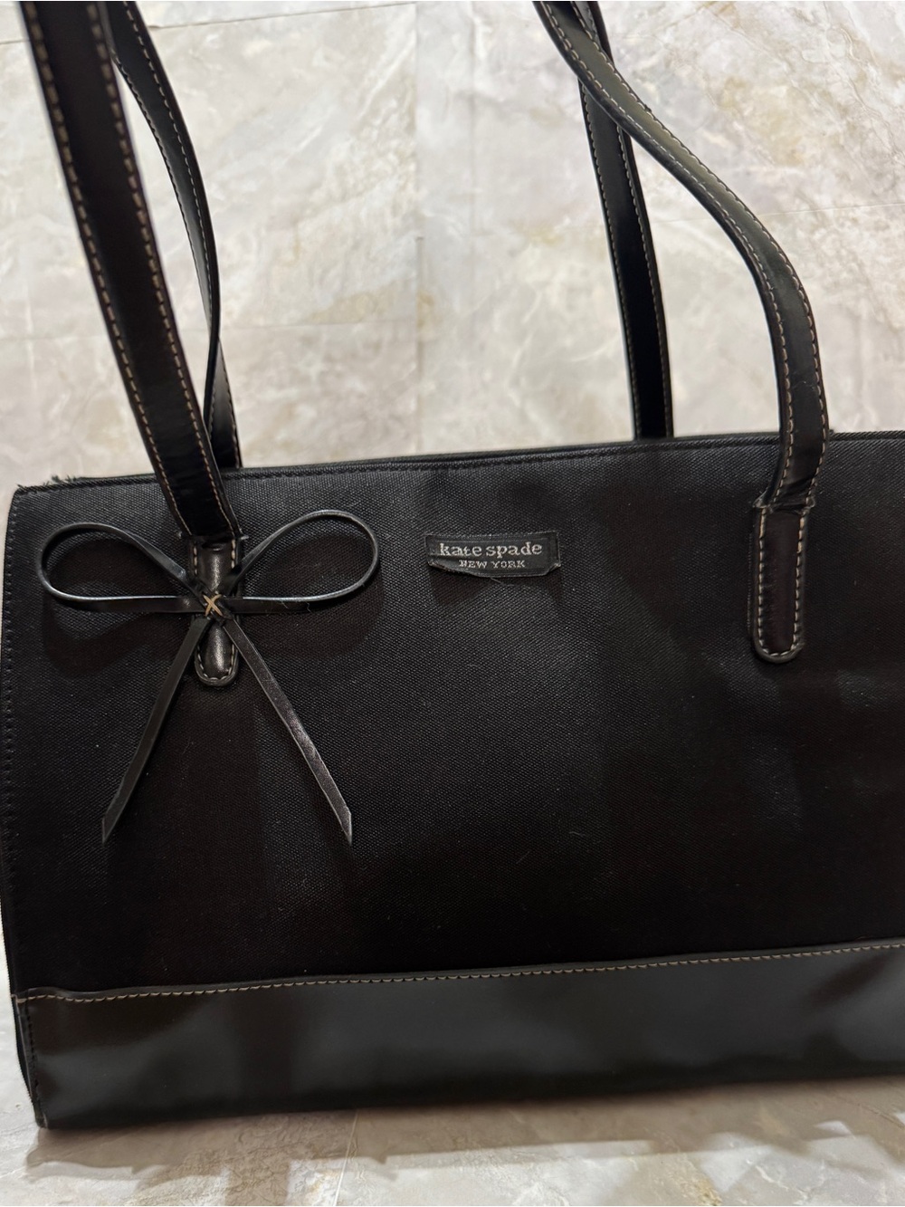 kate spade Black tote with Bow Detail